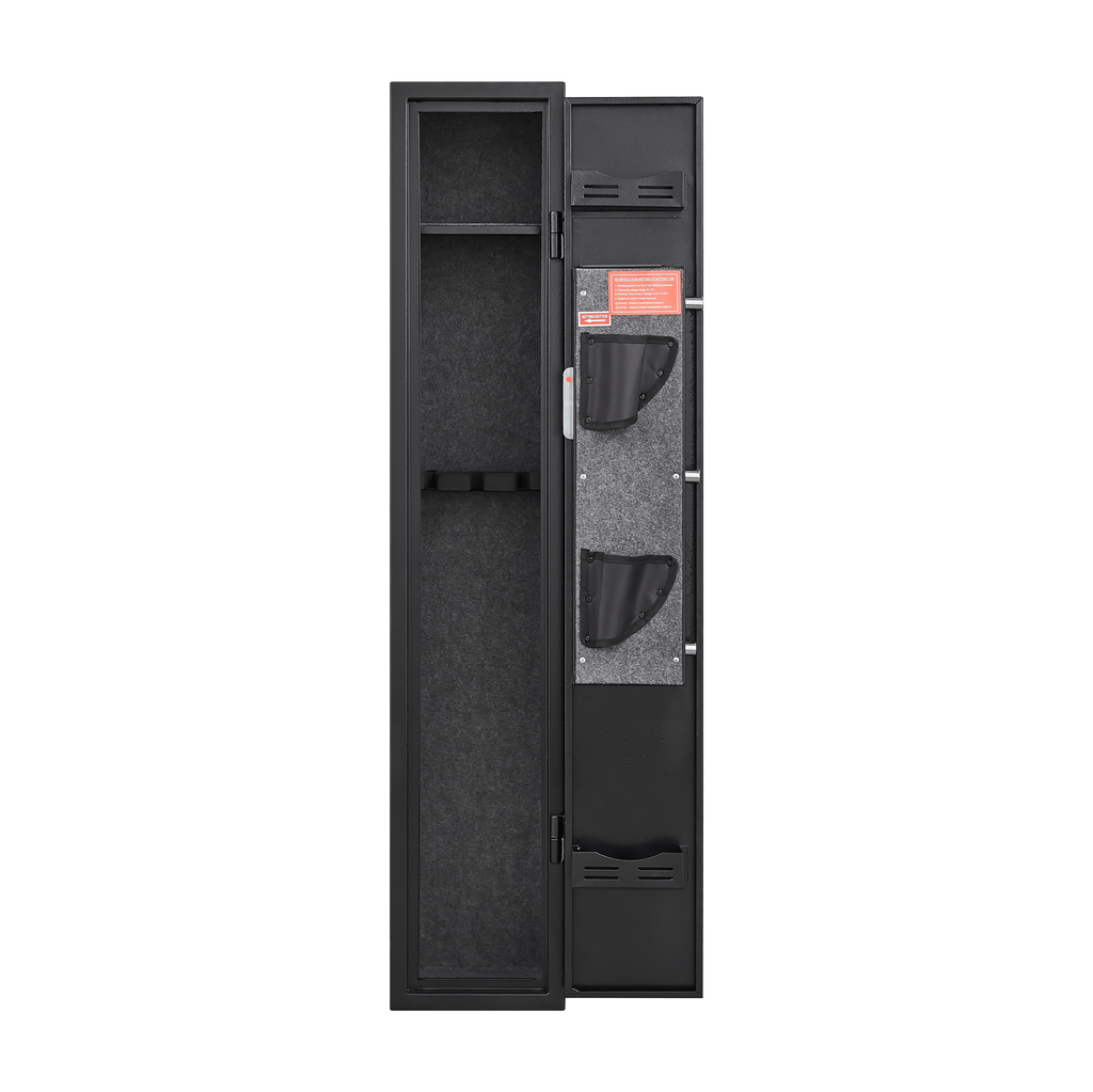 5 gun safes with 3 pistol pockets, quick access biometric adjustable heavy-duty gun rack mounted gun safes