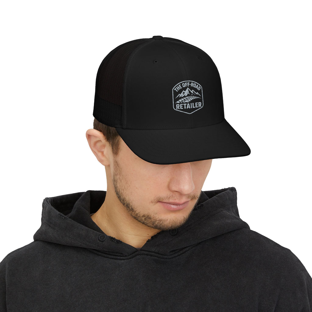 Richardson 112 hat black front, gray back,black back
