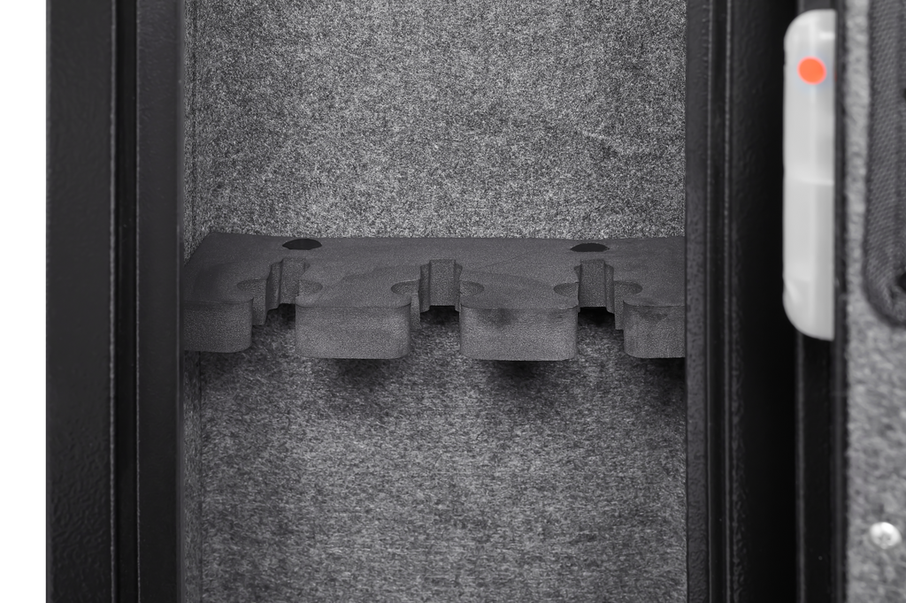 5 gun safes with 3 pistol pockets, quick access biometric adjustable heavy-duty gun rack mounted gun safes