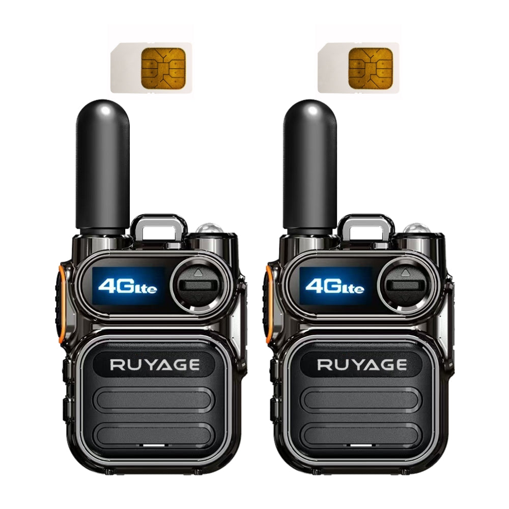 Ruyage X40 Nationwide Lte Two Way Radios Lifetime Free Unlimited Range Rechargeable Global 4G Poc,Portable Walkie Talkies Long Range for Adults Family Road Trip Truck Fleet 2 Pack