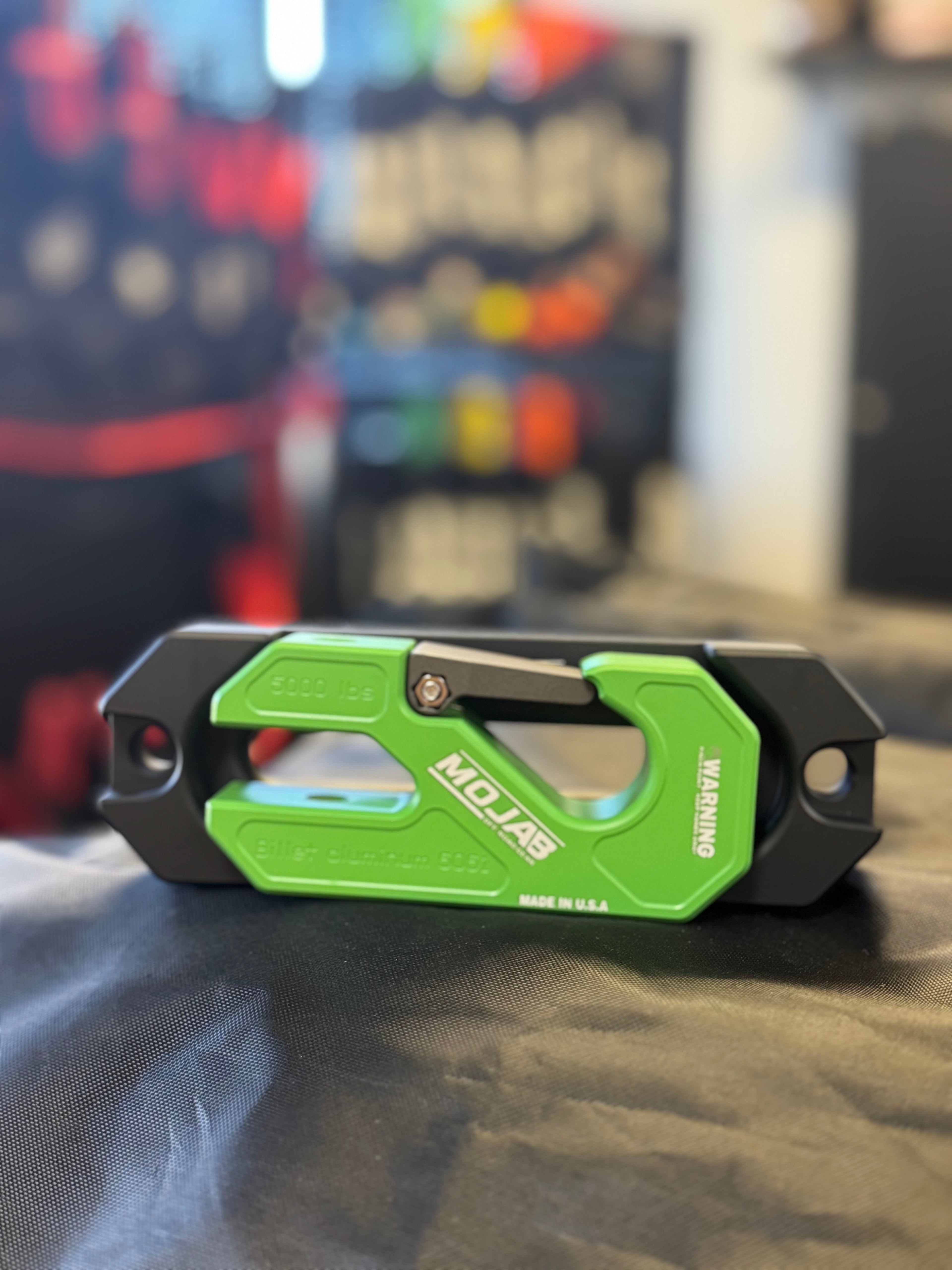 Side By Side / UTV Aluminum Recessed Winch Shackle with Fairlead Kit, closed latch (LIFE TIME WARRANTY*)