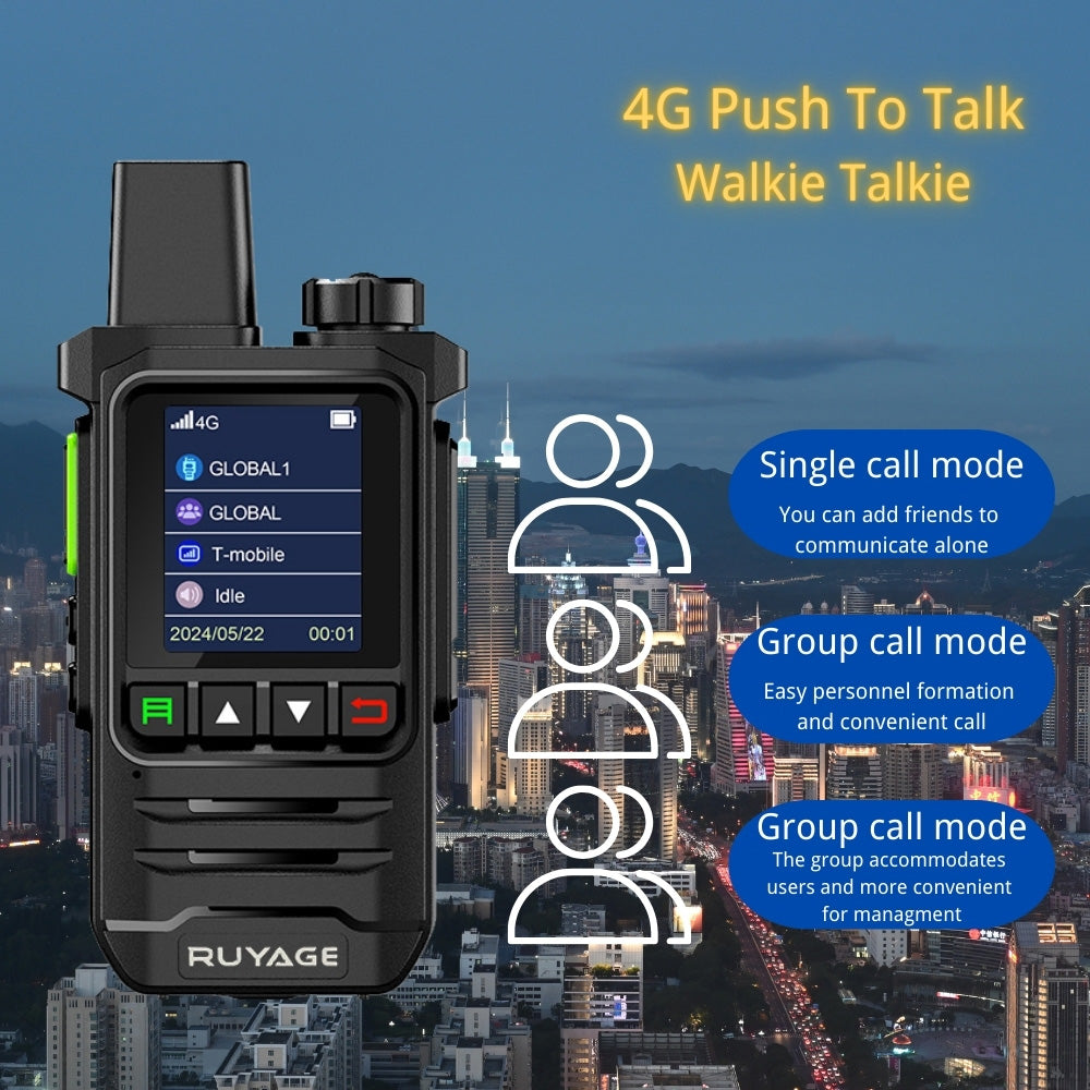 Ruyage X20 Nationwide Lte Two Way Radios Lifetime Free Unlimited Range Rechargeable Global 4g Poc,Portable Walkie Talkies Long Range for Adults Family Road Trip Truck Fleet 2 Pack