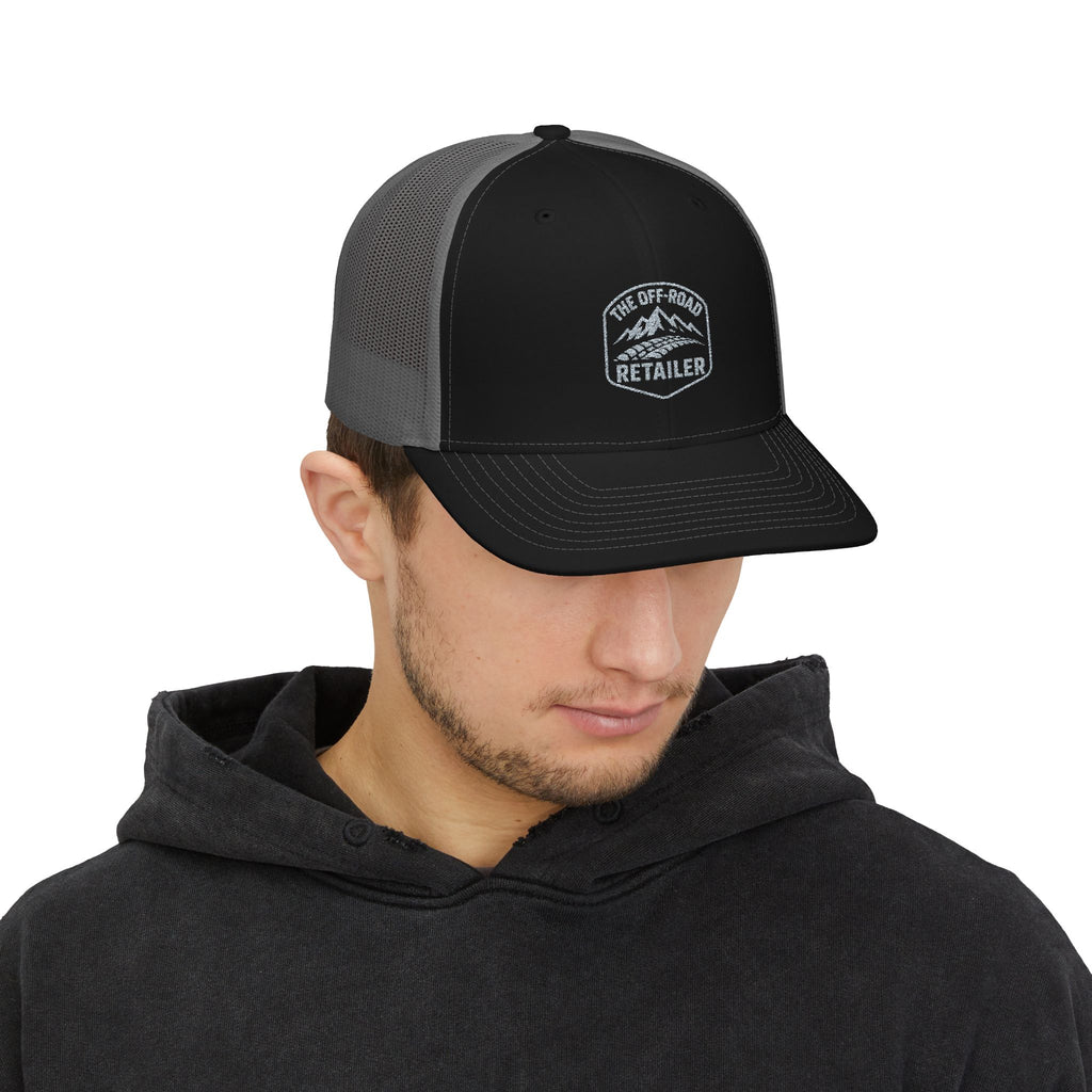 Richardson 112 hat black front, gray back,black back