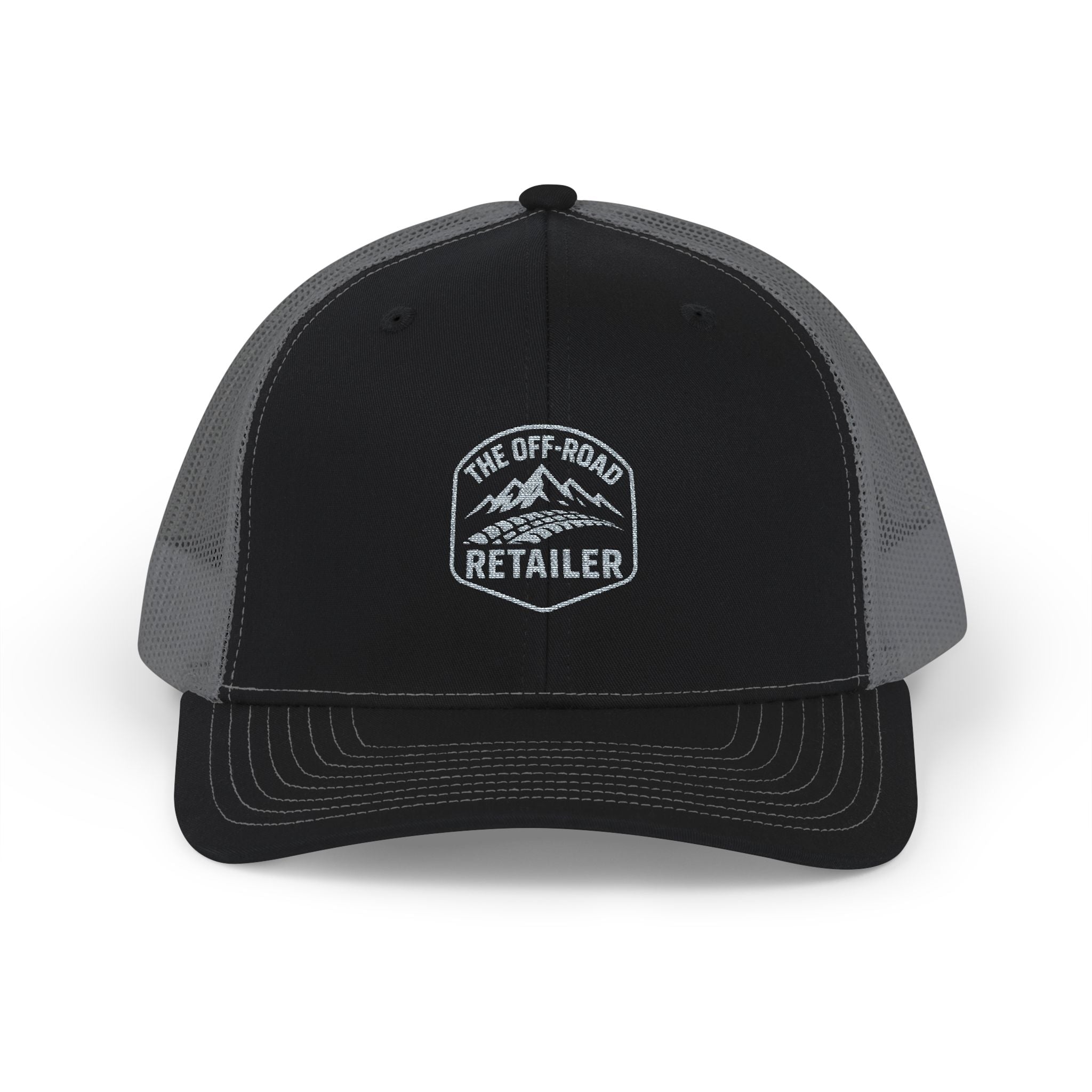 Richardson 112 hat black front, gray back,black back