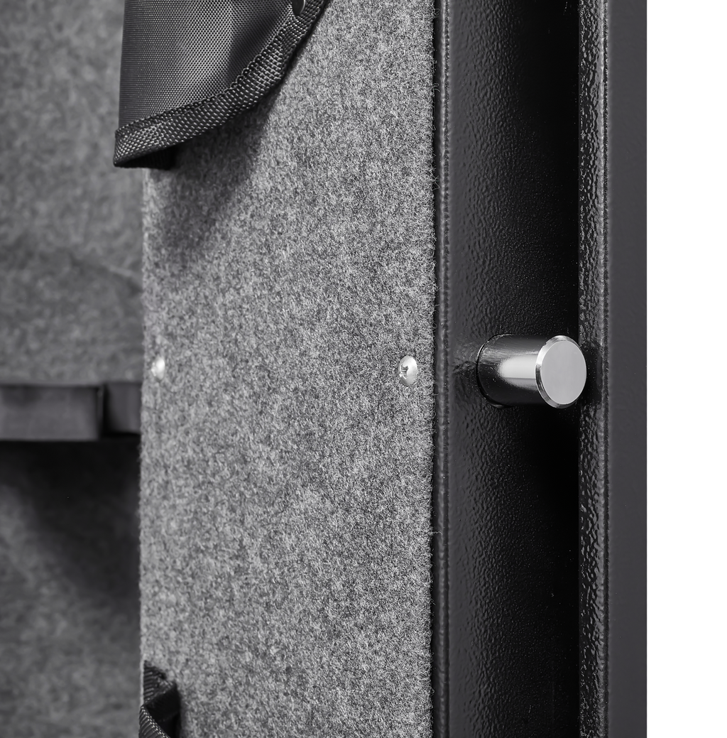 5 gun safes with 3 pistol pockets, quick access biometric adjustable heavy-duty gun rack mounted gun safes