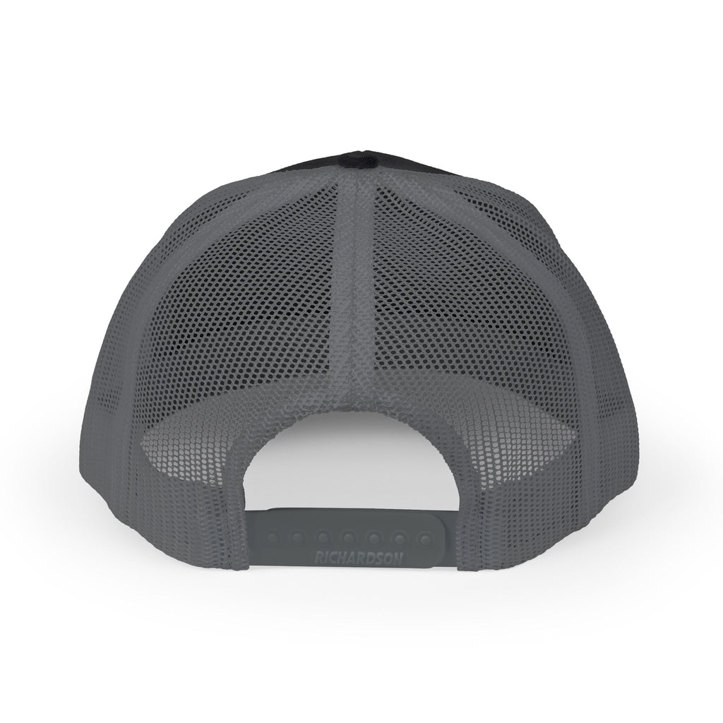 Richardson 112 hat black front, gray back,black back