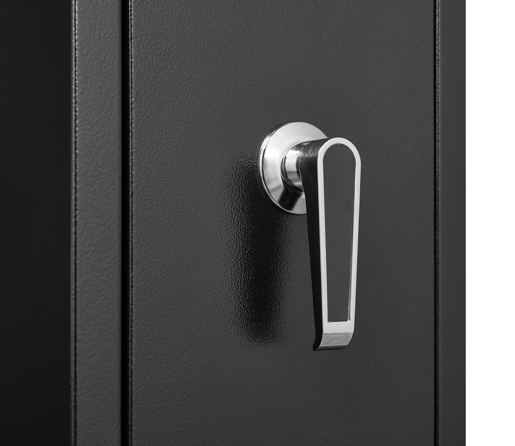 5 gun safes with 3 pistol pockets, quick access biometric adjustable heavy-duty gun rack mounted gun safes