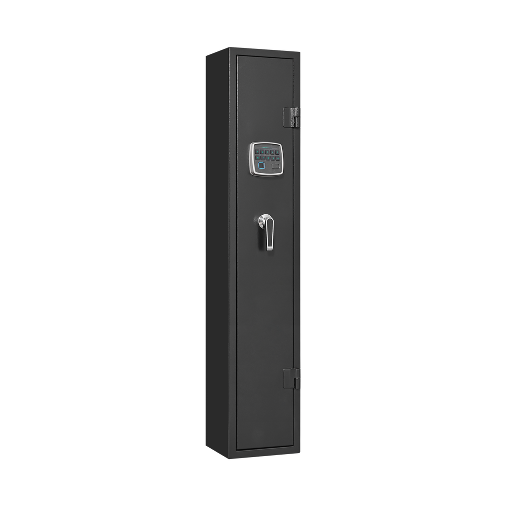 5 gun safes with 3 pistol pockets, quick access biometric adjustable heavy-duty gun rack mounted gun safes