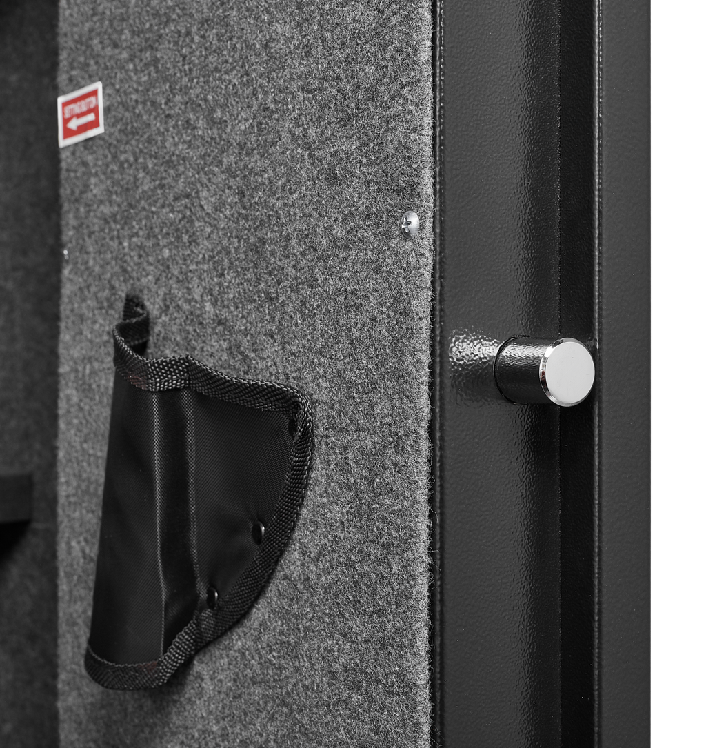 5 gun safes with 3 pistol pockets, quick access biometric adjustable heavy-duty gun rack mounted gun safes