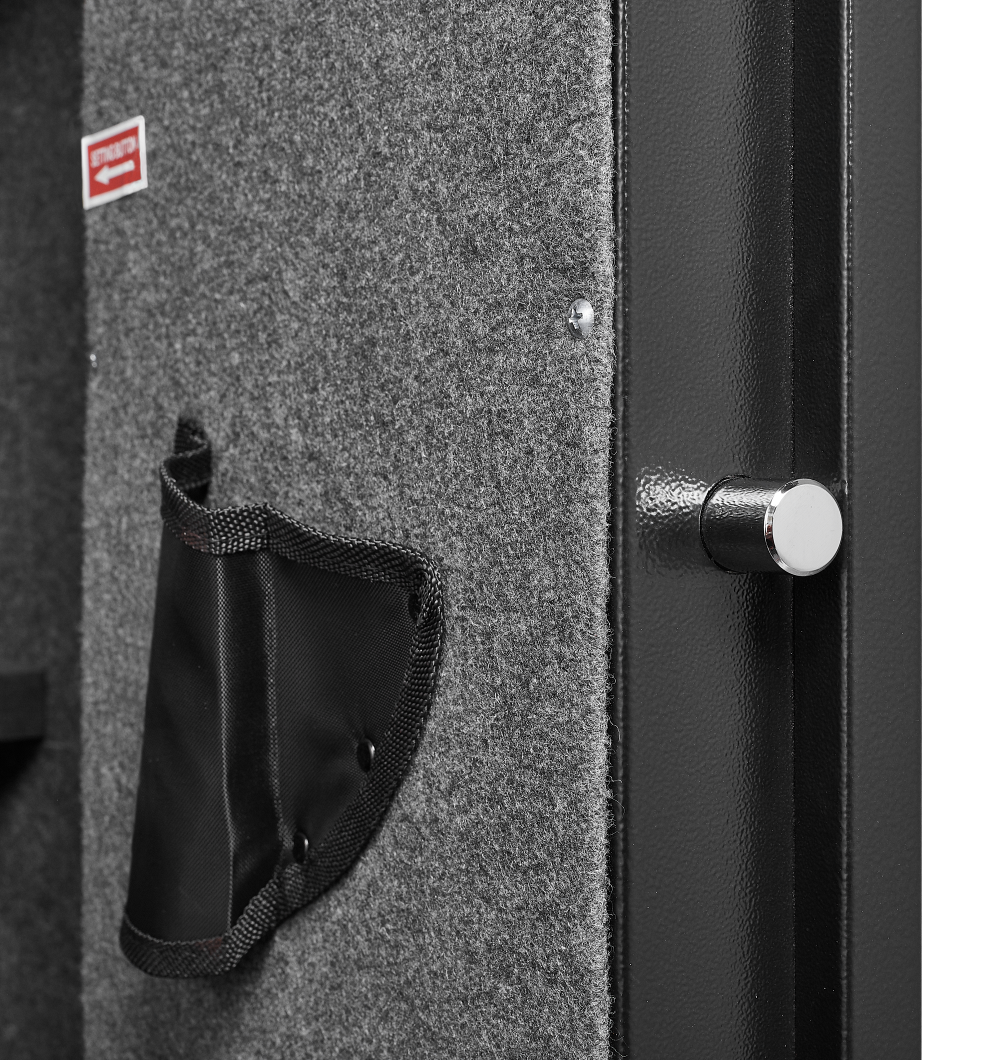 5 gun safes with 3 pistol pockets, quick access biometric adjustable heavy-duty gun rack mounted gun safes