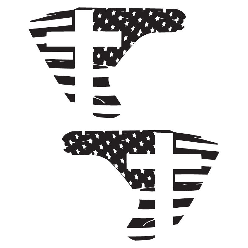 Cross Flag Vent Decals