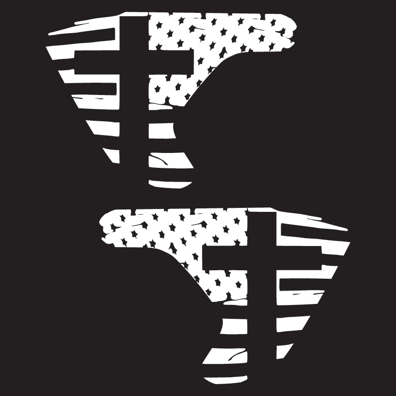 Cross Flag Vent Decals