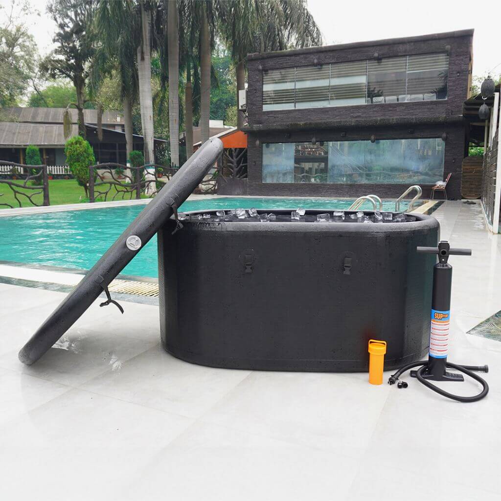 Extra Large Portable Ice Bath Tub X Pro with 2 Tags for Water Chiller Compatibility and Prolonged Temperature Retention