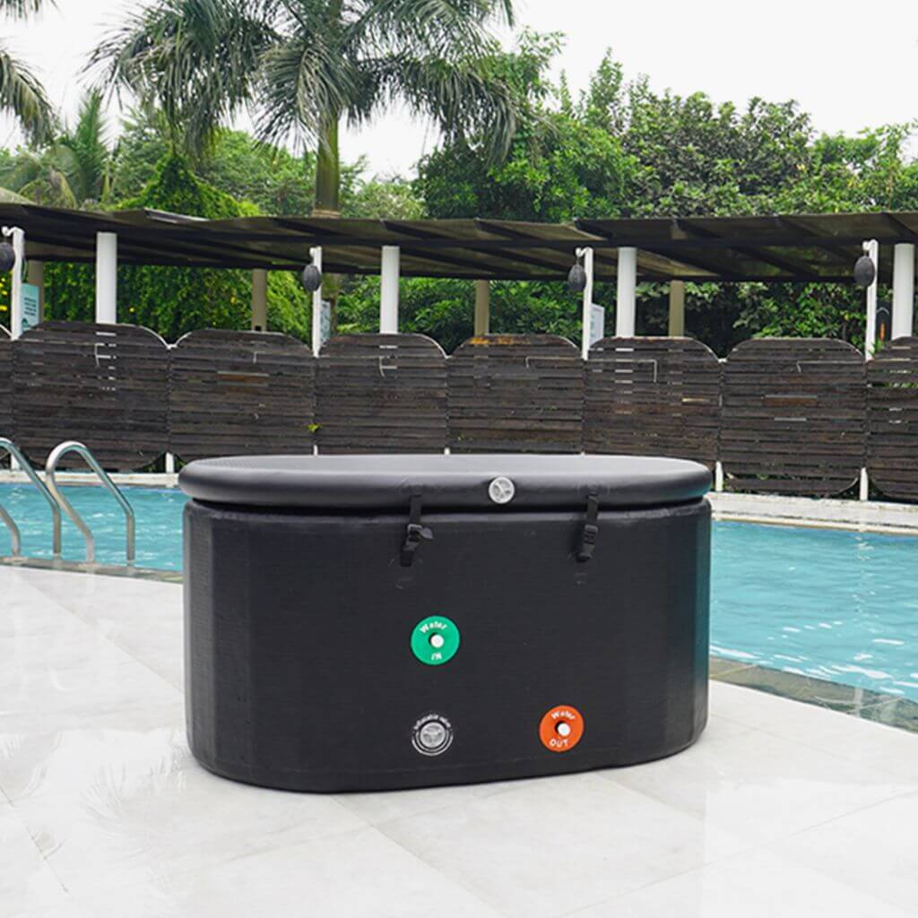 Extra Large Portable Ice Bath Tub X Pro with 2 Tags for Water Chiller Compatibility and Prolonged Temperature Retention