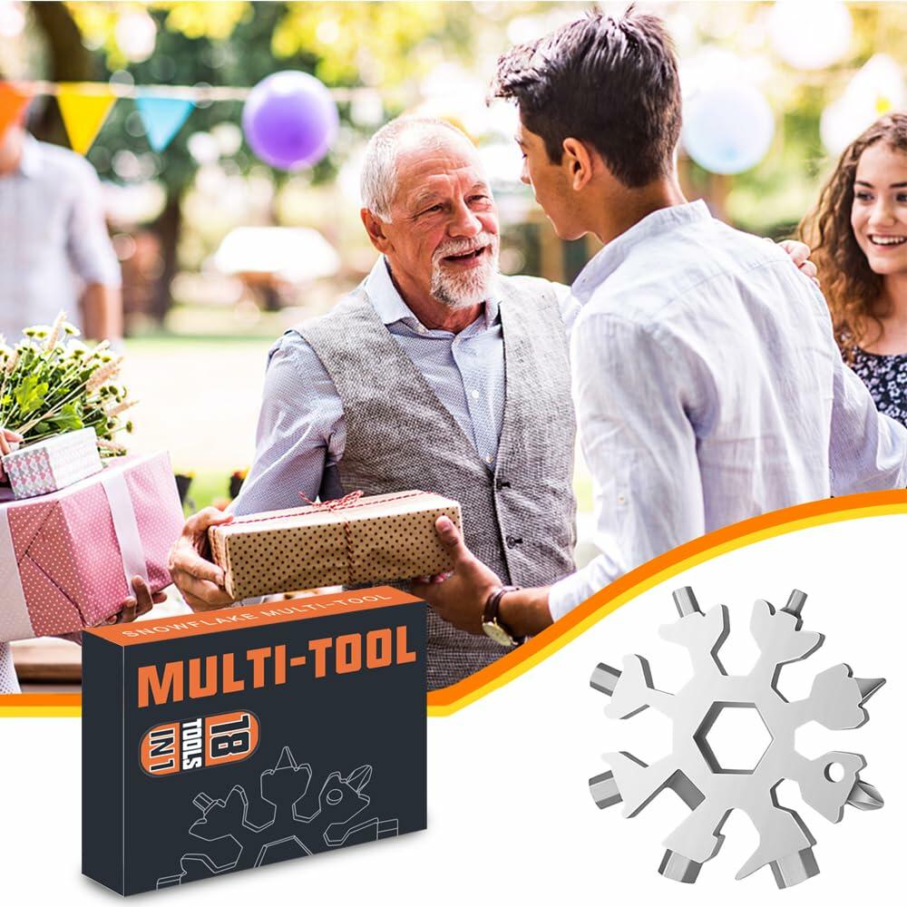 18 in 1 Silver Snowflake Multitool & 20 in 1 Black Credit Card Multitools Gift