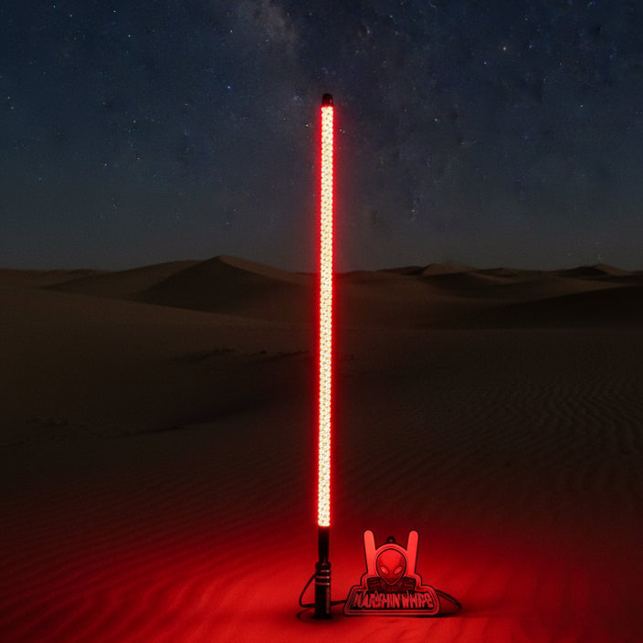 V2 Black Out LED Whip: The Ultimate Stealth Single